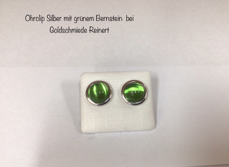 Karibi.Bernstein Ohrclip Silber zu Set