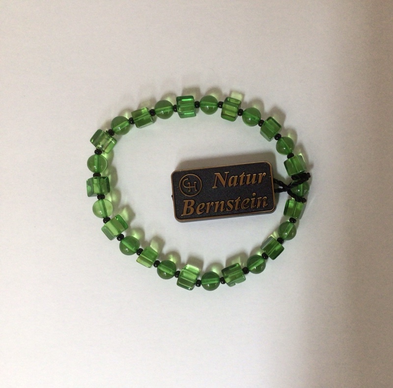 Armband karib. grüner Bernstein