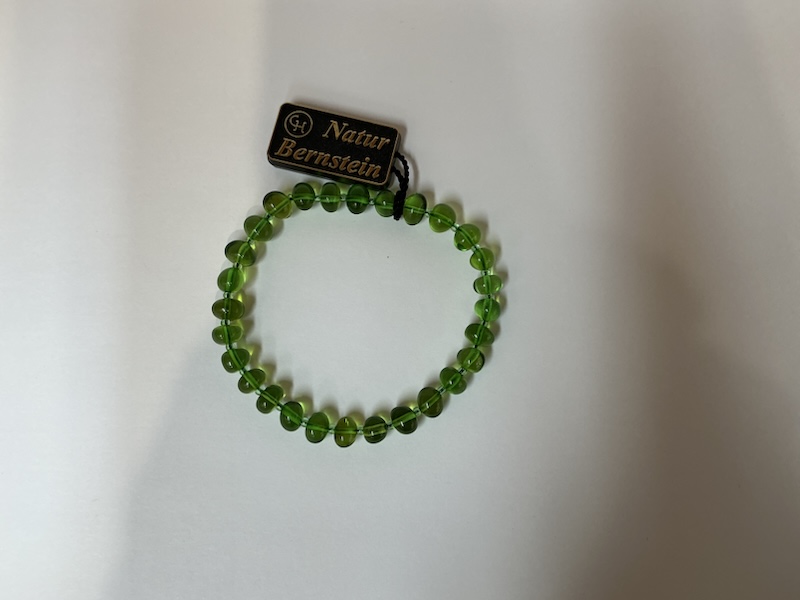 Armband karib. grüner Bernstein