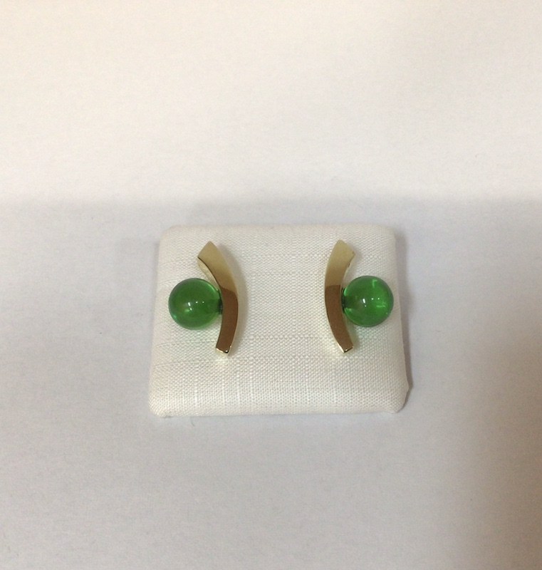 Ohrstecker SGP grüner Bernstein