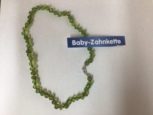 Baby-Zahnkette-Bernsteil-grün